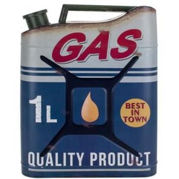 Signes Grimalt By Sigris - Placa Metal Vintage Decorativa Lata Gas Azul 6x34x45cm Adorno Pared Pin Up