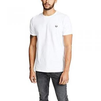 Fred Perry Men's Ringer T-Shirt - White - 100% Cotton - XXL