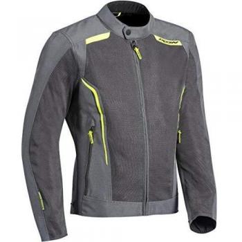 Ixon Chaqueta moto Cool Air Gris/Amarillo, Gris/Amarillo, S