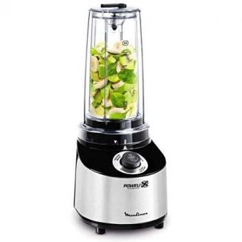 Moulinex LM181D10 FRESHBOOST Batidora de Vaso 800 W - 4 funciones: Batir, Función vacío, Batir con función vacío y Picar hielo. Poder antioxidante hasta 3 veces mayor que una batidora convencional.