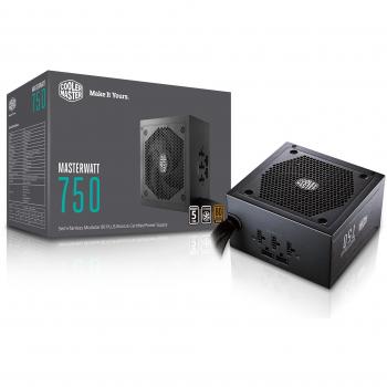 Cooler Master MasterWatt 750 EU - Fuentes de alimentación 'Semi-Fanless Modular, 80 Plus Bronze, 750W' MPX-7501-AMAAB-EU