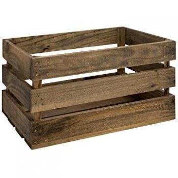 Decowood Handmade Envejecido Caja Grande, Madera, Marrón, 49x30.5x25.5 cm