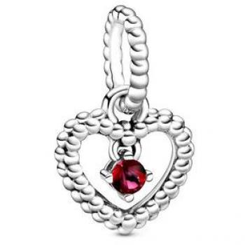 Charm colgante en plata de ley con esferas Rojo Brillante 798854C02