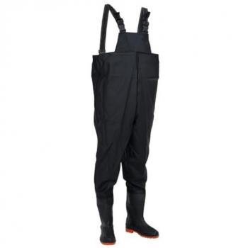 Vadeador de Pecho con Botas Negro Talla 40 - Ideal para Pesca y Actividades Acuáticas