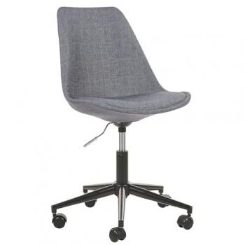 Silla de oficina sin brazos gris grafito con asiento acolchado y altura ajustable Dakota II