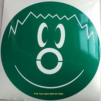 Tienda uvv leuc pegamento Reflex en htauf Smiley 230 mm de gran reflectante Pegatinas, para evitar accidentes vorbeugen, verde, 230 mm