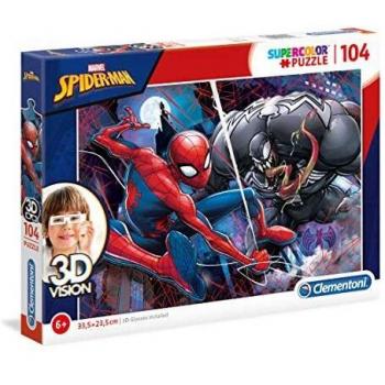 3D Vision Puzzle - Marvel Spider-Man - 104 Pieces