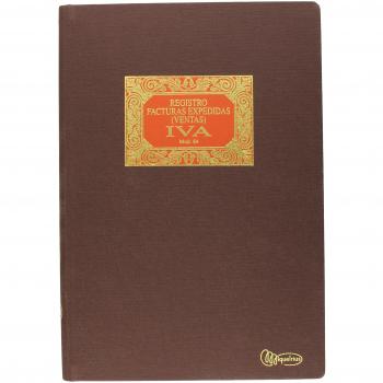 Miquelrius - Libro de Contabilidad, Tamaño Folio Natural, Facturas Expedidas Iva 64, 100 Hojas