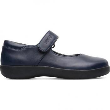 Merceditas de niña Camper 80356-031 en piel color azul marino con cierre adherente Spiral Comet
