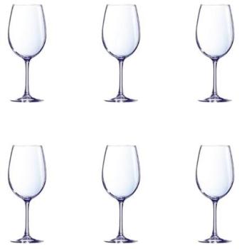 Set de 6 copas Cabernet Tulip Eco 580 ml transparentes de vidrio aptas para frigorífico