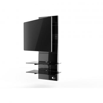 Meliconi Ghost Design 3000 - Mueble de pared con rotación para televisores, color negro