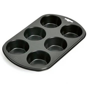 Kaiser Creativ Molde 6 Magdalenas Grandes, Negro, 22 cm