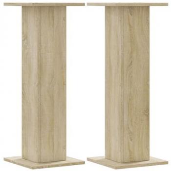 Sonoma Oak Speaker Stands - 2 pcs, Engineered Wood, 30x30x80 cm