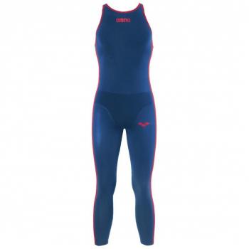 Bañador técnico de competición para hombre Arena Powerskin R-EVO+ Fullbody azul rojo - talla 60