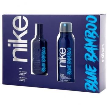 Estuche de Regalo Nike Blue Bamboo Hombre: Eau de Toilette 100 ml + Desodorante Spray 200 ml, Fragancia Aromática Marina y Amaderada