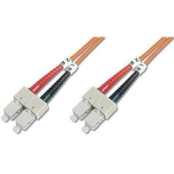 DIGITUS FO Cable de conexión OM2-2 m de Cable de fibra óptica SC a SC - LSZH - multimodo dúplex 50/125µ - 10 GBit/s - naranja
