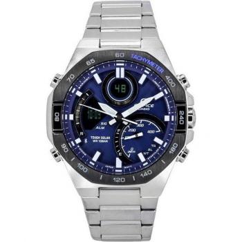 Casio Edifice Tough Solar Blue Dial Men's Watch with Mobile Link and 100M Water Resistance