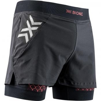 Pantalones Cortos de Running para Hombre X-Bionic Twyce Race 2 en 1 Negro