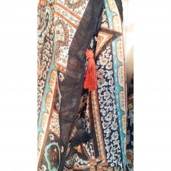 Hope1967 - Foulard de Mujer estampado color marrón y negro