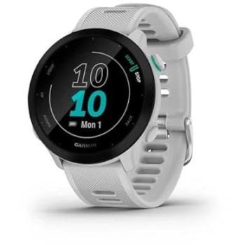 Garmin Forerunner 55 Reloj Inteligente GPS 42mm Blanco con Pulsómetro y Resistencia al Agua 5ATM