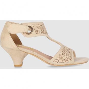 Sandalias Abiertas New Amira 02 para Mujer Beige Chika10 con cierre ajustable y talonera cerrada
