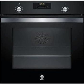 Balay 3HB4131N2 - Horno, Multifunción, A, Encastrable, 60 cm, 71 l, 7 F, Aqualisis, Ap. Abatible, Negro, Control Comfort