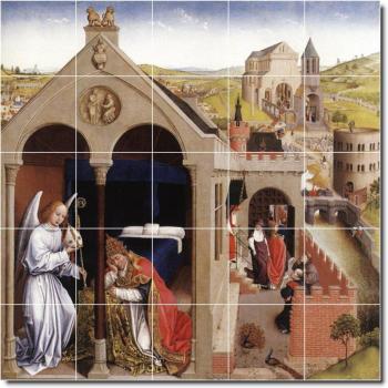 Rogier Weyden religioso easiskins Tile Mural 21, 60 x 152,4 cm con
