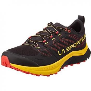La Sportiva Jackal Black Yellow Men's Trail Running Shoes, Size 42.5 EUR