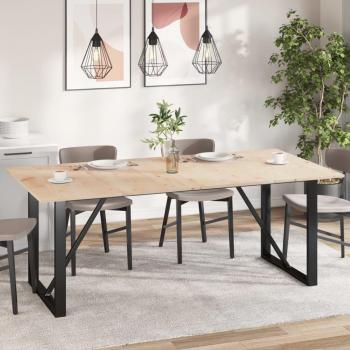 Mesa de encimera rectangular 4 piezas 100x50x1,7 cm madera maciza de pino color marrón