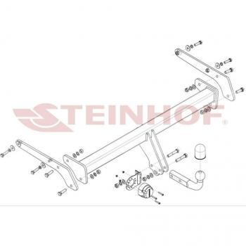Enganche de remolque STEINHOF S-303, con sistema de instalación fácil y capacidad de carga elevada