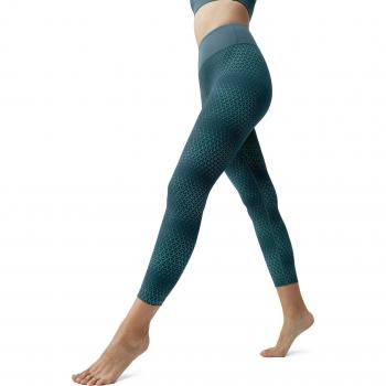 Malla larga de mujer Born Living Yoga Yuto Performance azul oscuro y blanco - XL