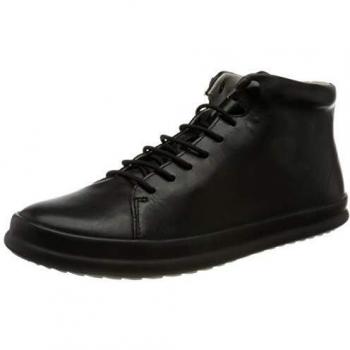 Camper Chasis Sport Men's High Sneakers - Black Smooth Leather, Size 41