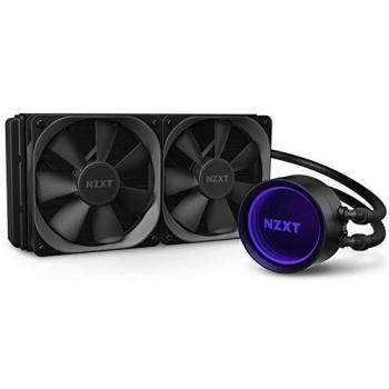 NZXT Kraken X53 240 mm - RL-KRX53-01 - Refrigerador líquido de CPU AIO RGB - Diseño de espejo giratorio infinito - Alimentado por CAM V4 - Ventiladores de radiador Aer P 120 mm