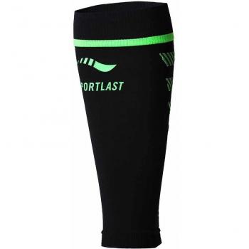 Sportlast Pro Pantorrilleras de Compresión para Trail, Negro / Verde, L