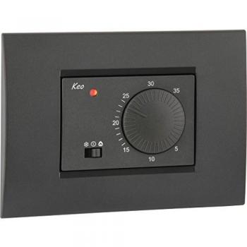 Termostato Electrónico Empotrable Vemer KEO-A 230V con Selector Antracita VN171500