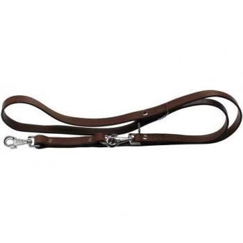 Feplast 75146958 Correa para El Adiestramiento de Perros VIP Ga12/200, Robusto Cuero de Toro, Longitud Regulable, 12 Mm x L 120 x 200 Cm Marrón