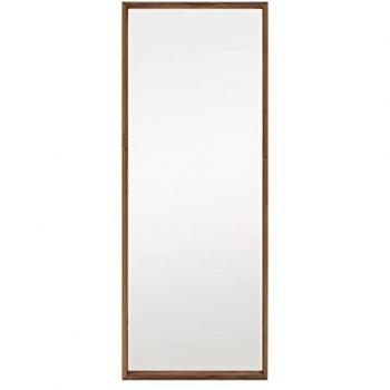 Espejo de madera maciza rectangular modelo Walls I, disponible en medidas de 160x60 cm y 180x80 cm, con acabados en tono envejecido y roble oscuro, hecho a mano en España
