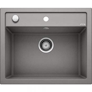Blanco 514198 Fregadero con Moderno Diseño para Armarios Bajos – De SILGRANIT –, Gris, 60 cm de Ancho