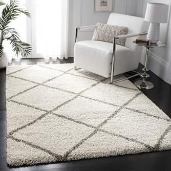 Safavieh Hudson Ivory/Grey Plush Shag Rug 160 x 230 cm