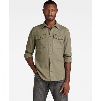 Camisa G-Star Marine Slim Verde Para Hombre