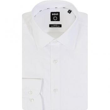 BOSS Slim Fit Stretch Poplin Dress Shirt White Size 40