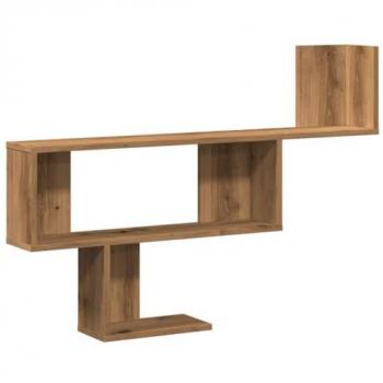 Estante de pared negro de 100x15x70 cm en conglomerado con diseño moderno y funcional, ideal para exhibición y almacenamiento