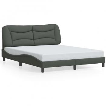 vidaXL Dark Grey Queen Fabric Bed Frame without Mattress 152x203 cm