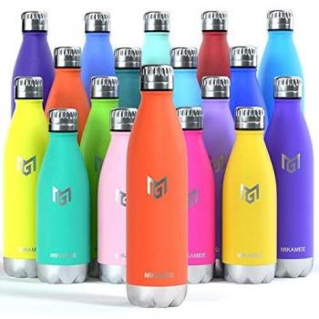MIKAMEE Botella de Agua Acero Inoxidable 350/500/650/750ml | Aislamiento de Vacío de Doble Pared airBottle | sin bpa Botella termica | Mantiene 24h frías/12h Calientes | para Niños, Deporte, Oficina