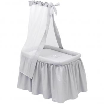 Cambrass Crown - Minicuna con dosel, color gris