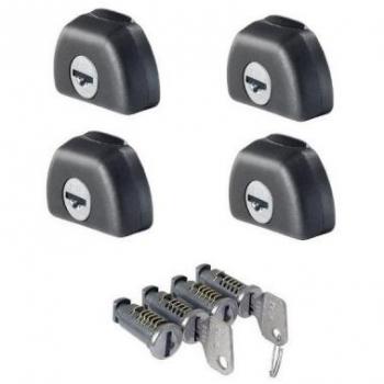 Conteras antirrobo Alu 45x30 con bombillos NT-8/3 y 932-049 para barras de techo (paquete de 4)