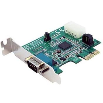 StarTech.com PCI Express Card 1 Port Serial Low Profile Serial RS232 DB9 UART 16950 Accessory PCIe Serial RS-232 CE FCC Microsoft WHQL 6.5 cm 9 cm