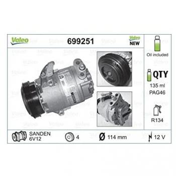 Compresor de aire acondicionado Valeo 699251 para Opel, incluye sistema de aire acondicionado