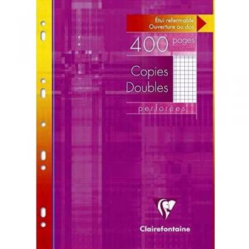 Paquete de 200 Hojas de Papel Kanzleipapier A4 Cuadriculado Perforado Clairefontaine