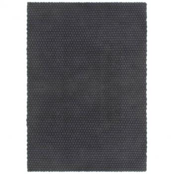 Alfombra rectangular de algodón antracita 120x180 cm